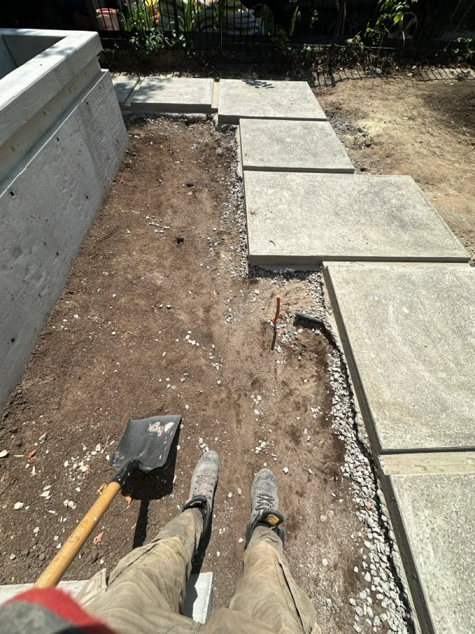 Backyard patio installation