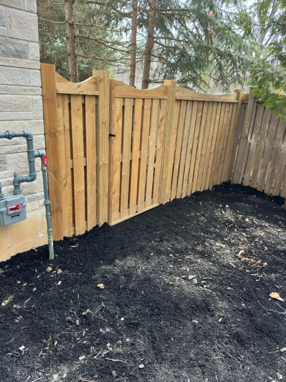 Privacy fence installation