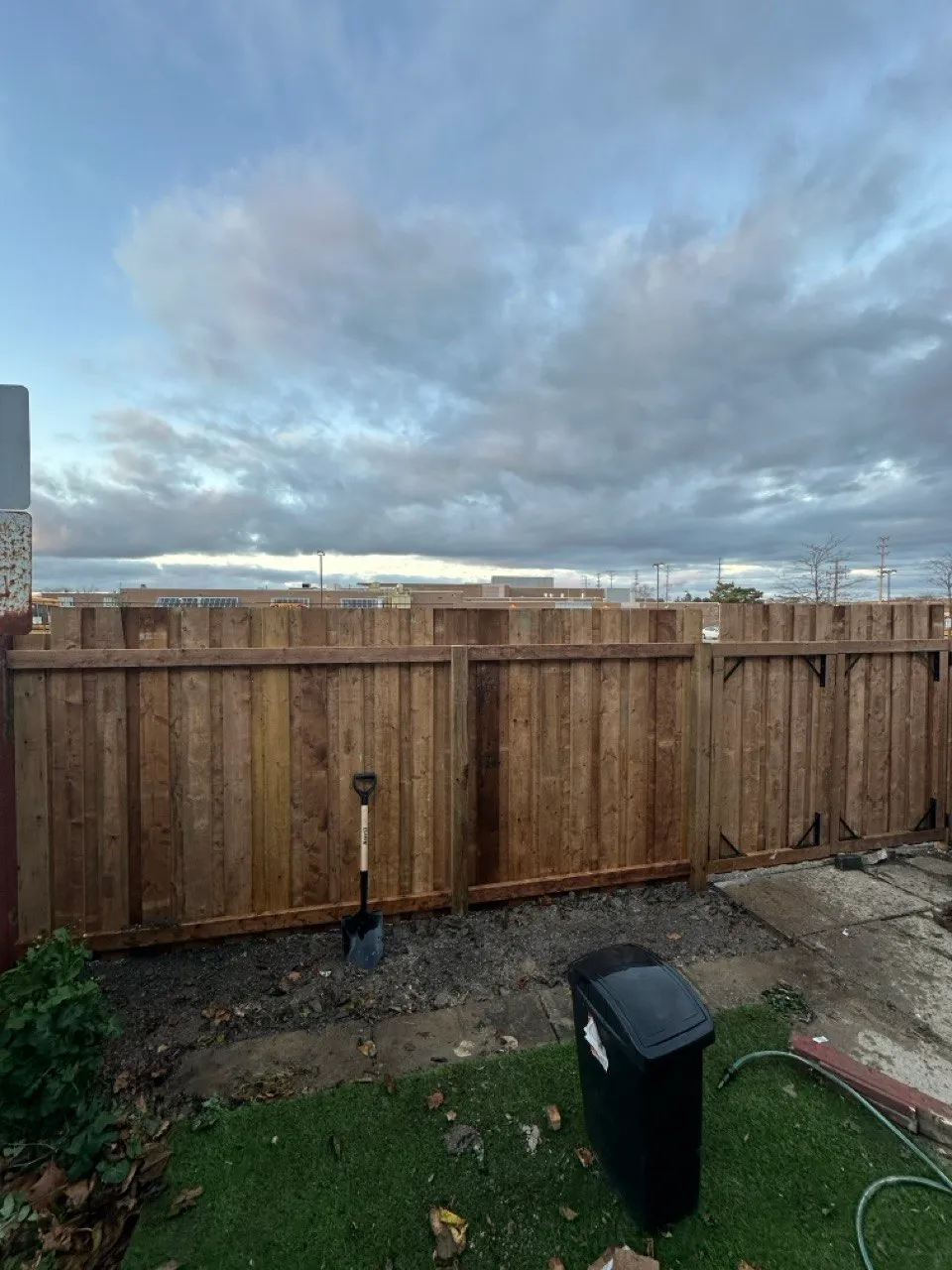 Privacy fence installation