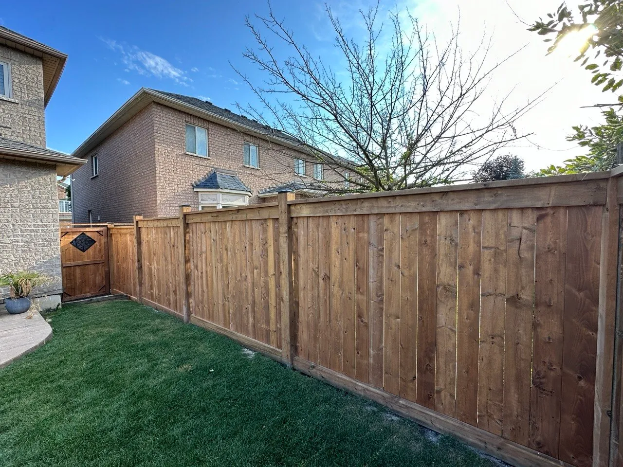 Privacy fence installation