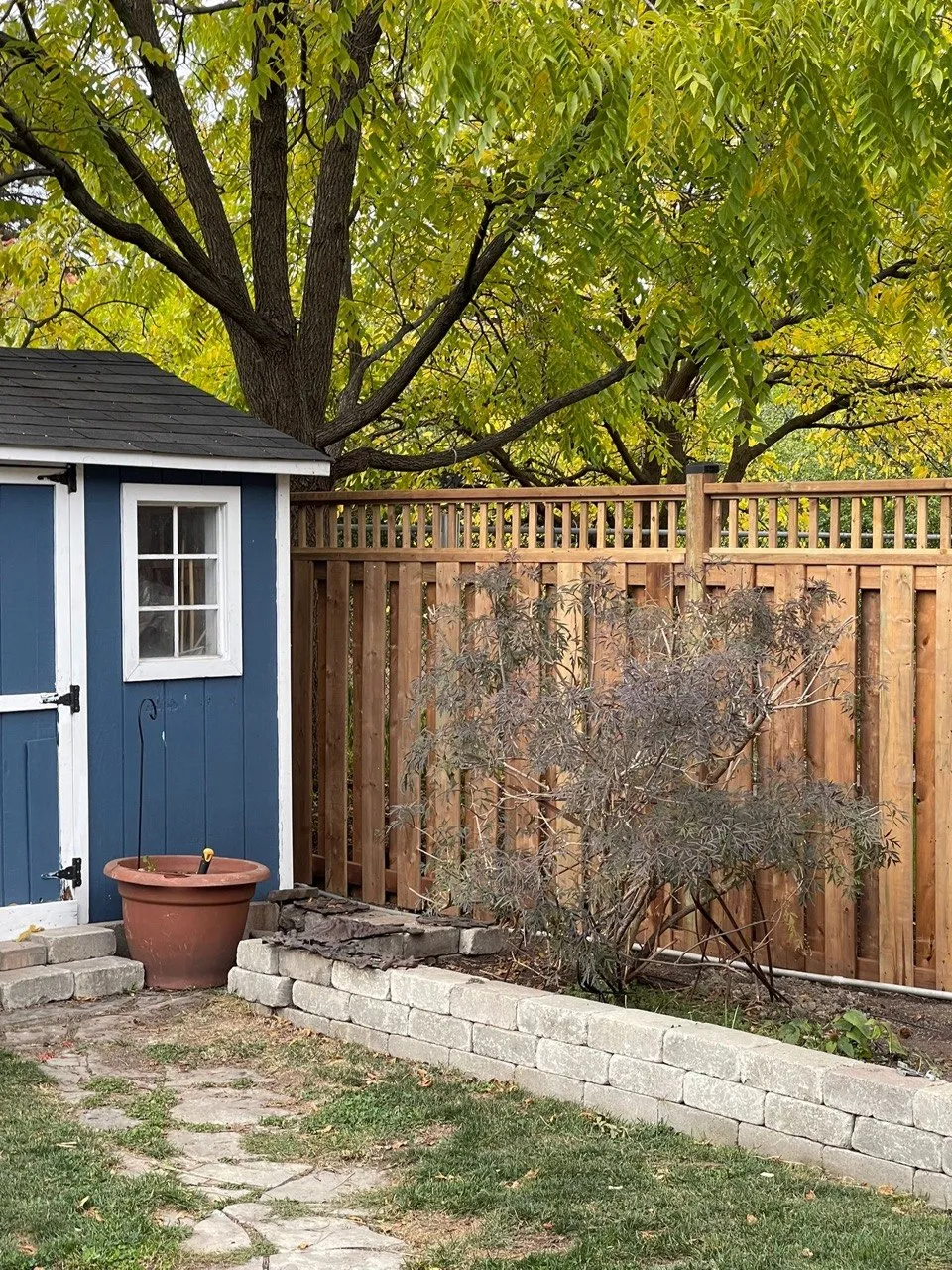 Privacy fence installation