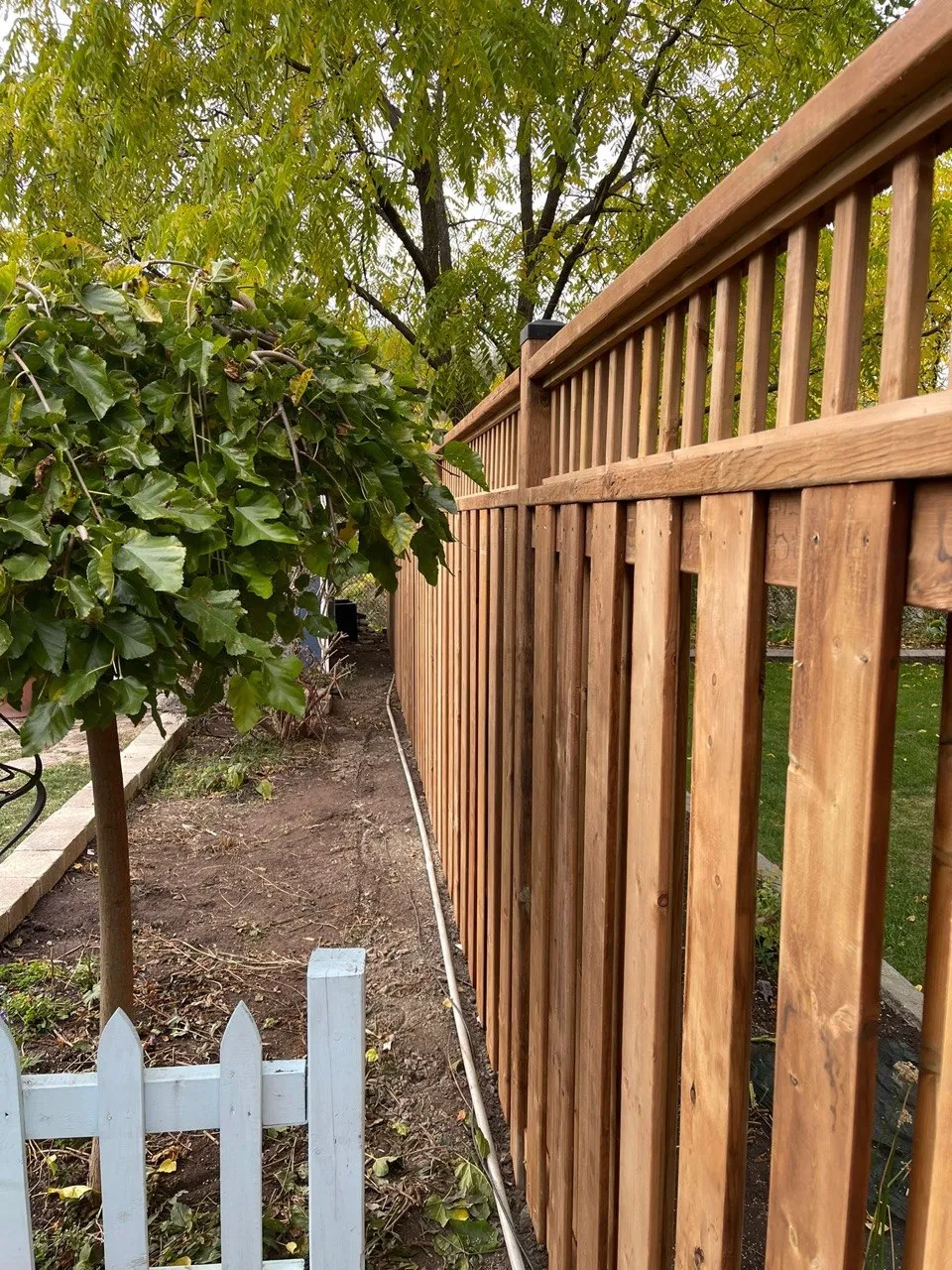 Privacy fence installation