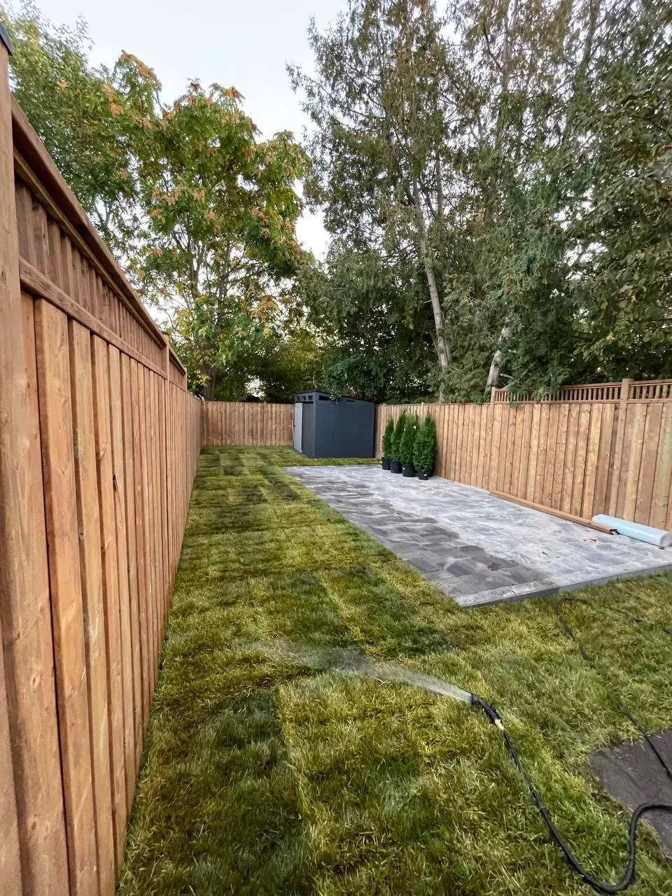 Privacy fence installation