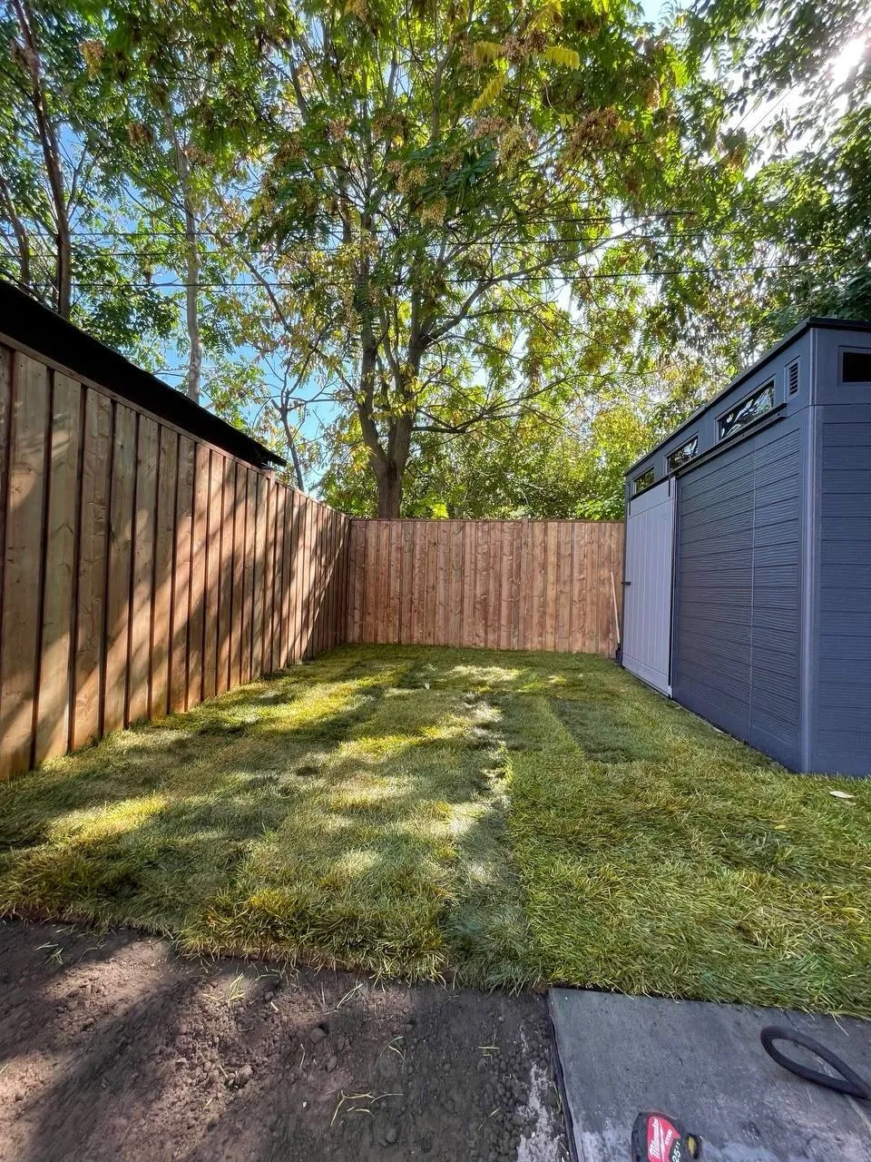 Privacy fence installation