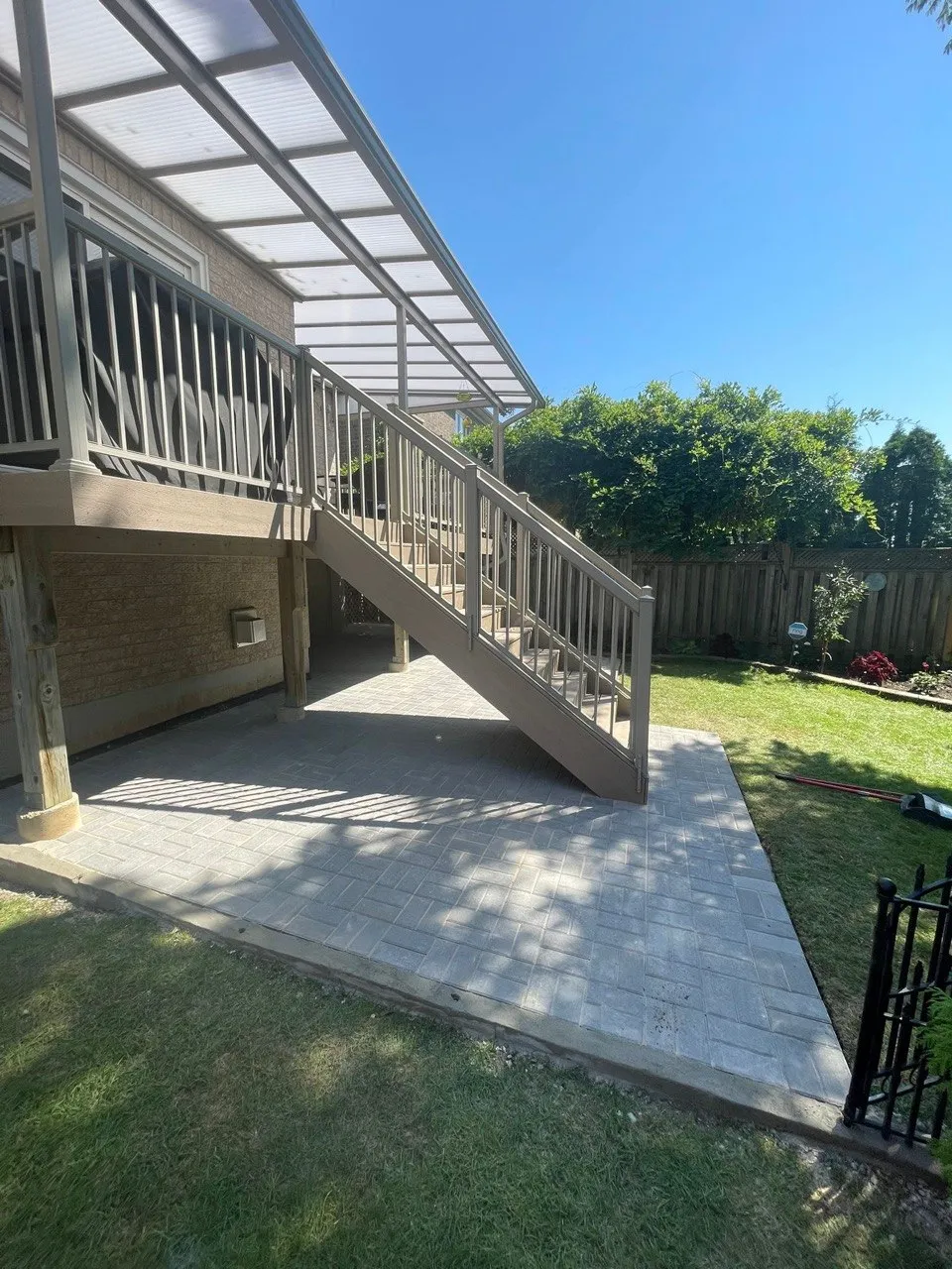 Backyard patio installation